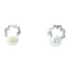 Sterling Silver Swirl Pearl Earrings