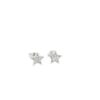 Sterling Silver CZ Star Stud Earrings
