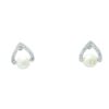 Sterling Silver Sparkling Pearl Stud Earrings