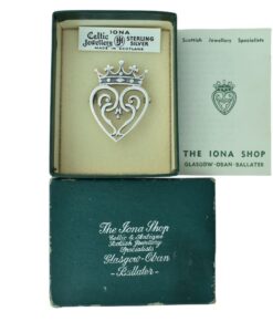 Vintage Luckenbooth Silver Love Brooch dated 1975