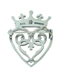 Vintage Luckenbooth Silver Love Brooch dated 1975