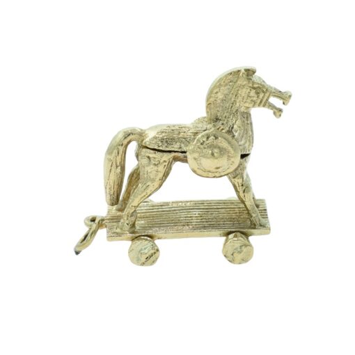 Vintage Gold Trojan Horse Charm