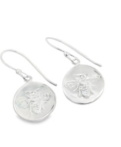 Sterling Silver Bee Drop Earrings