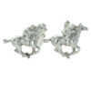 Silver Racing Horse and Jockey Cufflinks