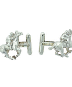 Vintage Silver Racing Horse and Jockey Cufflinks
