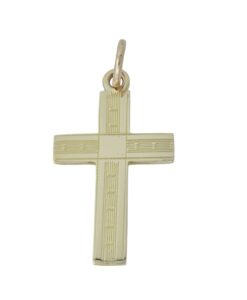 Solid Antique 9ct Rose Gold Cross