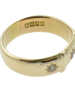 Victorian Gent's 18ct Gold Diamond Buckle Ring