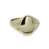 Antique 9ct Rose Gold Oval Signet Ring Chester 1915