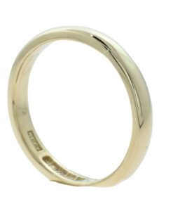 9ct Rose Gold Wedding Band Ring 3mm dated 1935