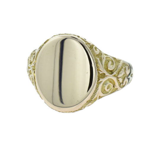 Antique Gent's 9ct Rose Gold Oval Signet Ring