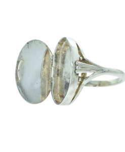 Sterling Silver Oval Locket Ring