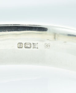 Vintage Silver Diamond Cut Daisy Bangle