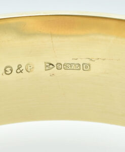 Vintage 9ct Gold Bangle by Smith and Pepper Chester 1954