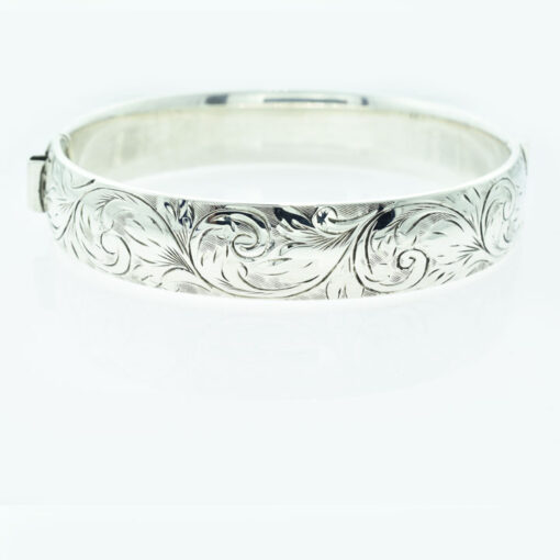 Vintage Sterling Silver Bangle by Rigby and Wilson 1963