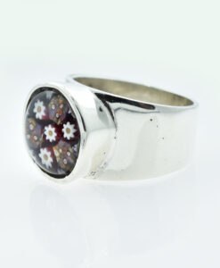 Sterling Silver Millefiori Ring