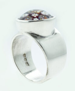 Sterling Silver Millefiori Ring London 1973