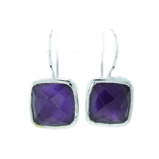 Sterling Silver Amethyst Drop Earrings