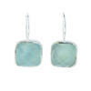 Sterling Silver Aqua Chalcedony Drop Earrings