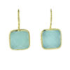 18k Vermeil Aqua Chalcedony Drop Earrings