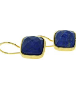 18k Vermeil Lapis Lazuli Square Drop Earrings