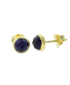 18k Vermeil Amethyst Stud Earrings