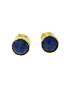 18k Vermeil Lapis Lazuli Stud Earrings