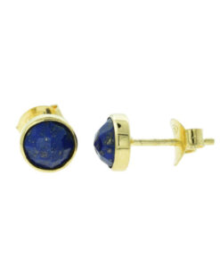 18k Vermeil Lapis Lazuli Stud Earrings