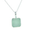 Sterling Silver Aqua Chalcedony Pendant