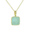 18k Vermeil Aqua Chalcedony Pendant