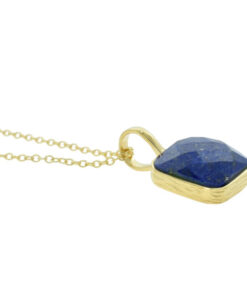 18k Vermeil Lapis Lazuli Square Pendant