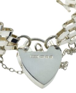 Wide Gate Bracelet in Sterling Silver