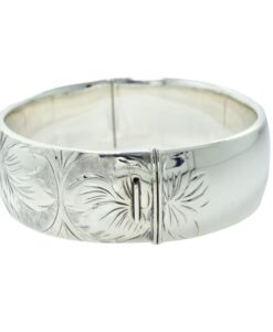 Vintage Silver Leaf Bangle