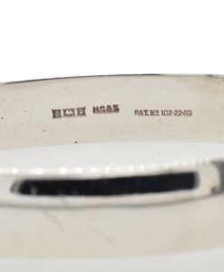 Vintage 1970 Solid Sterling Silver Engraved Bangle