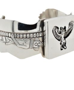 Sterling Silver Navajo Cuff Bangle by Wes Craig