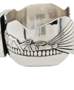 Sterling Silver Navajo Cuff Bangle by Wes Craig