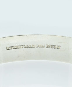 Vintage Solid Sterling Silver Leaf Bangle