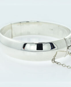 Vintage Sterling Silver Engraved Bangle Dated 1964