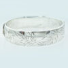 Vintage Sterling Silver Leaf Bangle Dated 1966