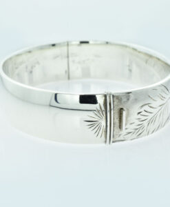 Vintage Silver Leaf Bangle
