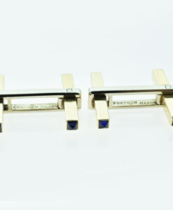 Vintage Fortnum and Mason Gold and Sapphire Cufflinks