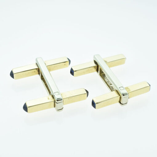Vintage Fortnum and Mason Gold and Sapphire Cufflinks