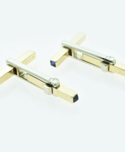 Vintage Fortnum and Mason Gold and Sapphire Cufflinks