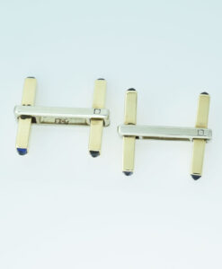 Vintage Fortnum and Mason Gold and Sapphire Cufflinks
