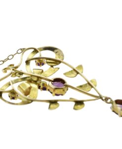 Antique 9ct Gold Almandine Garnet Pendant