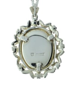 Vintage 1972 Sterling Silver Oval Locket with Chain