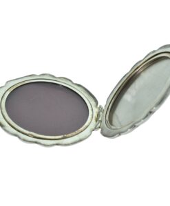 Vintage 1979 Sterling Silver Round Locket with Chain