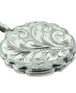 Sterling Silver Round Locket with Chain