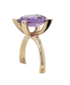 Vintage 9ct Gold Amethyst Statement Ring