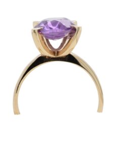 Vintage 9ct Gold Amethyst Statement Ring