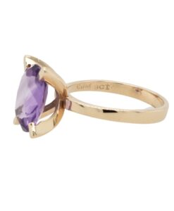 Vintage 9ct Gold Amethyst Statement Ring
